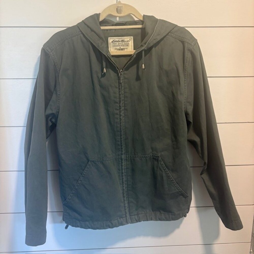 Eddie Bauer Jacket / Hooded / Zip Up / WINDBREAKER / Blue / Women's Size Medium